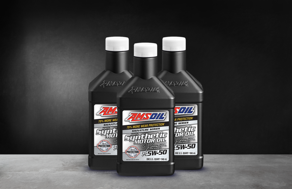 3 Bottles  Signature Series 5W-50 Synthetic  Motor Oil