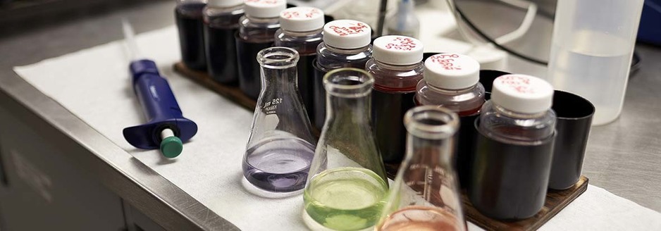 Used Oil Samples being Analyzed in the Lab